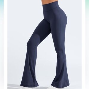 Blue Navy Flare Leggings - MEDIUM